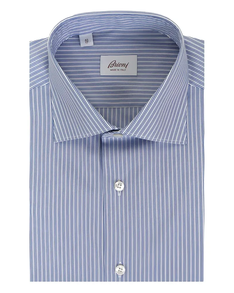 Brioni striped buttoned shirt - Blau Blau