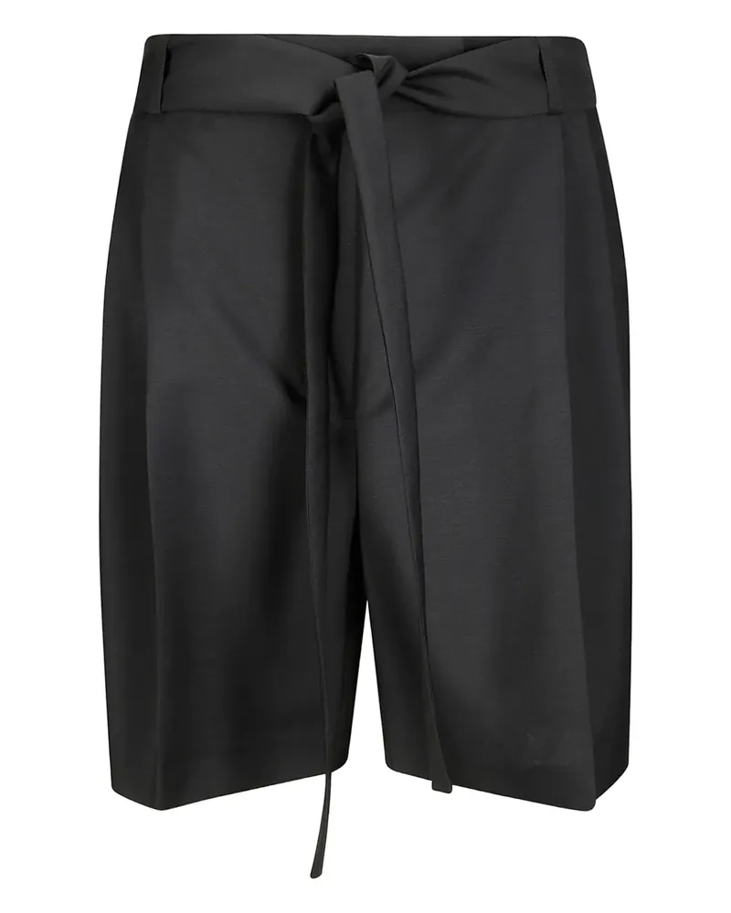 Róhe Shorts mit Paperbag-Taille - Schwarz Schwarz