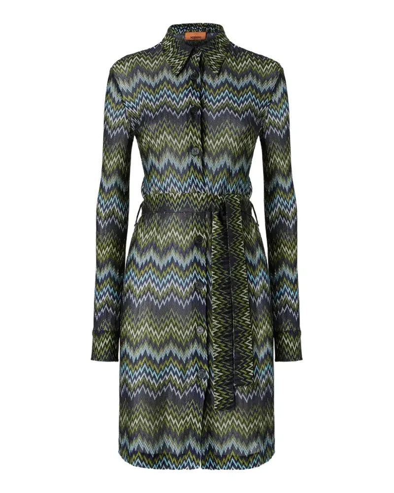 Missoni Midi-Hemdkleid aus Viskose - Grün Grün