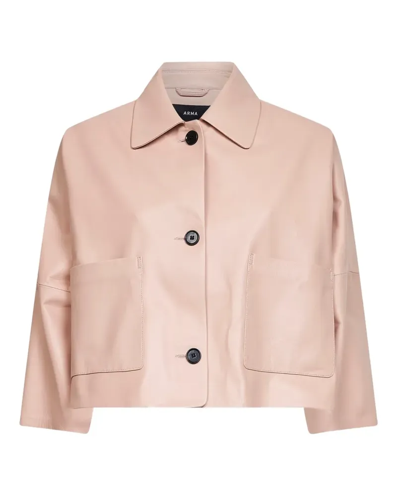 Arma pocket leather jacket - Rosa Rosa