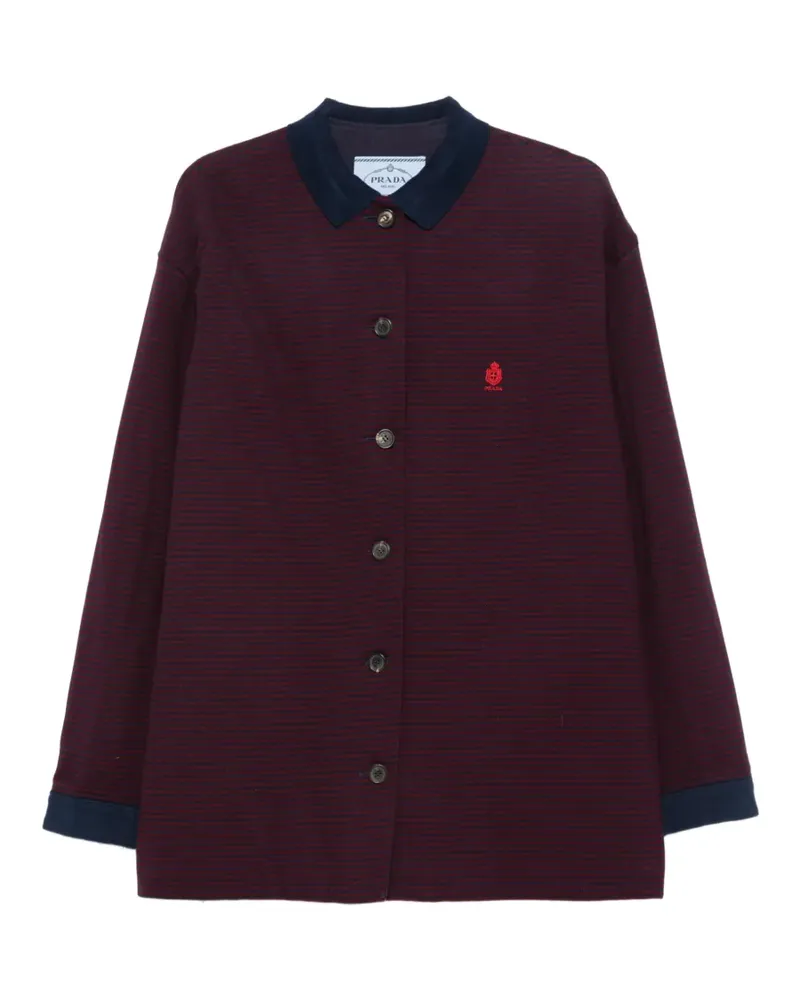Prada striped embroidered jacket - Rot Rot