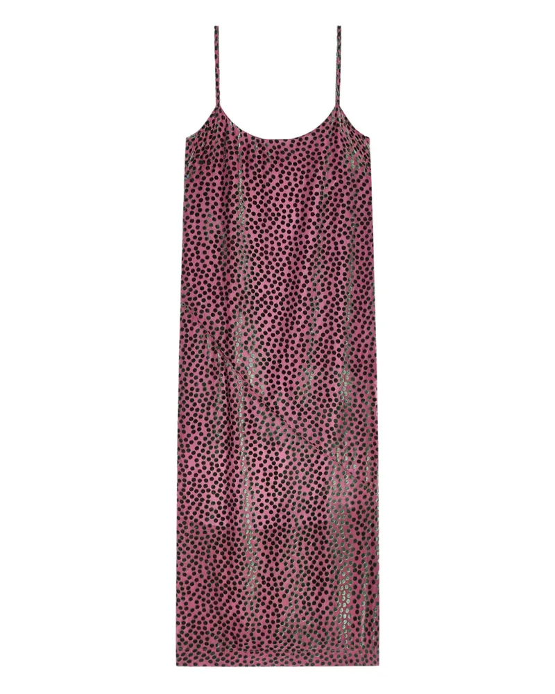 Dries van Noten Midikleid mit Polka Dots - Rosa Rosa
