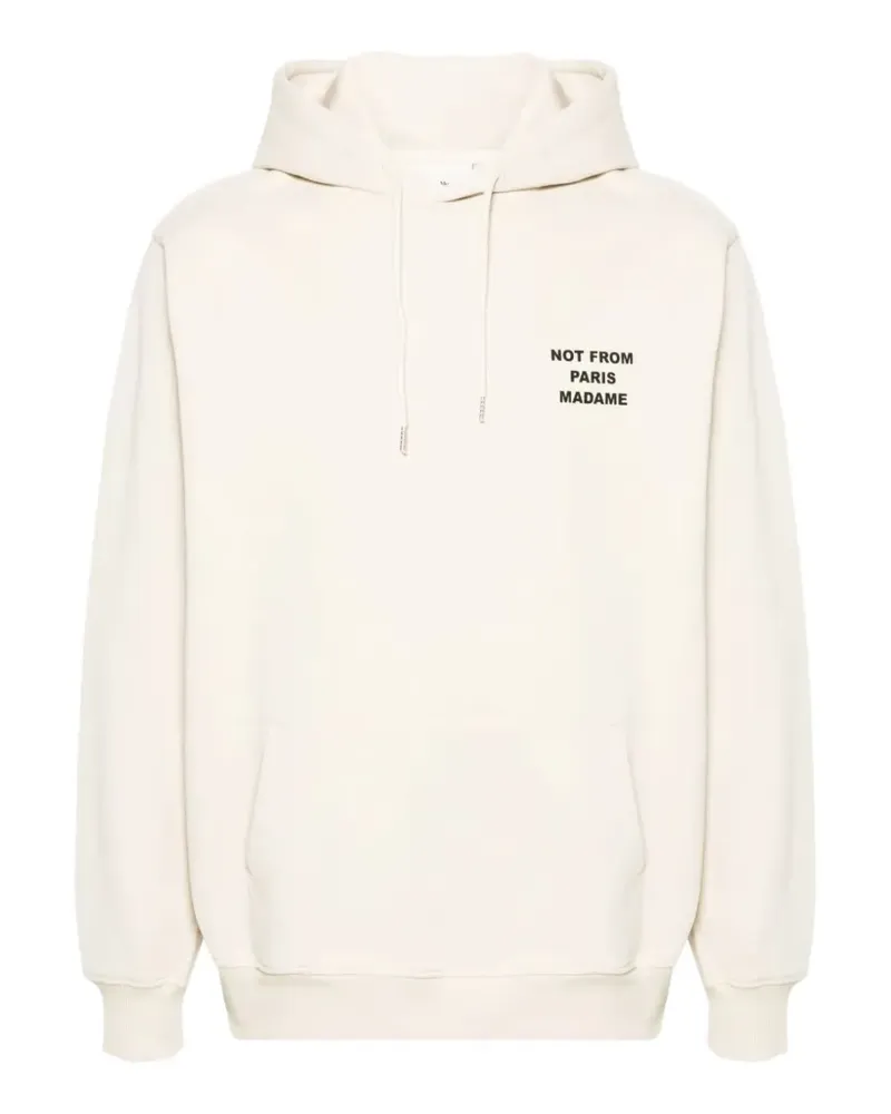 Drôle de Monsieur Hoodie mit Slogan - Nude Nude