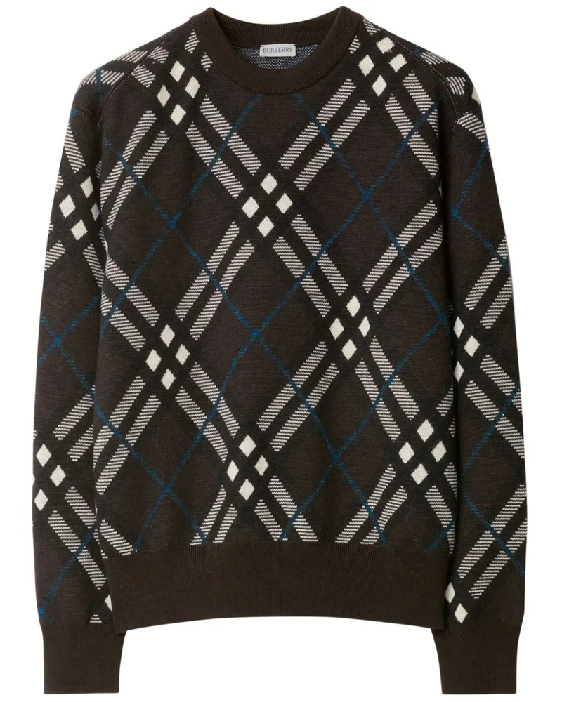 Burberry Kariertes Sweatshirt Braun