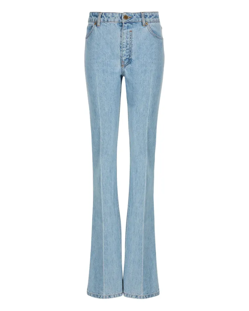 Balmain Ausgestellte High-Waist-Jeans - Blau Blau