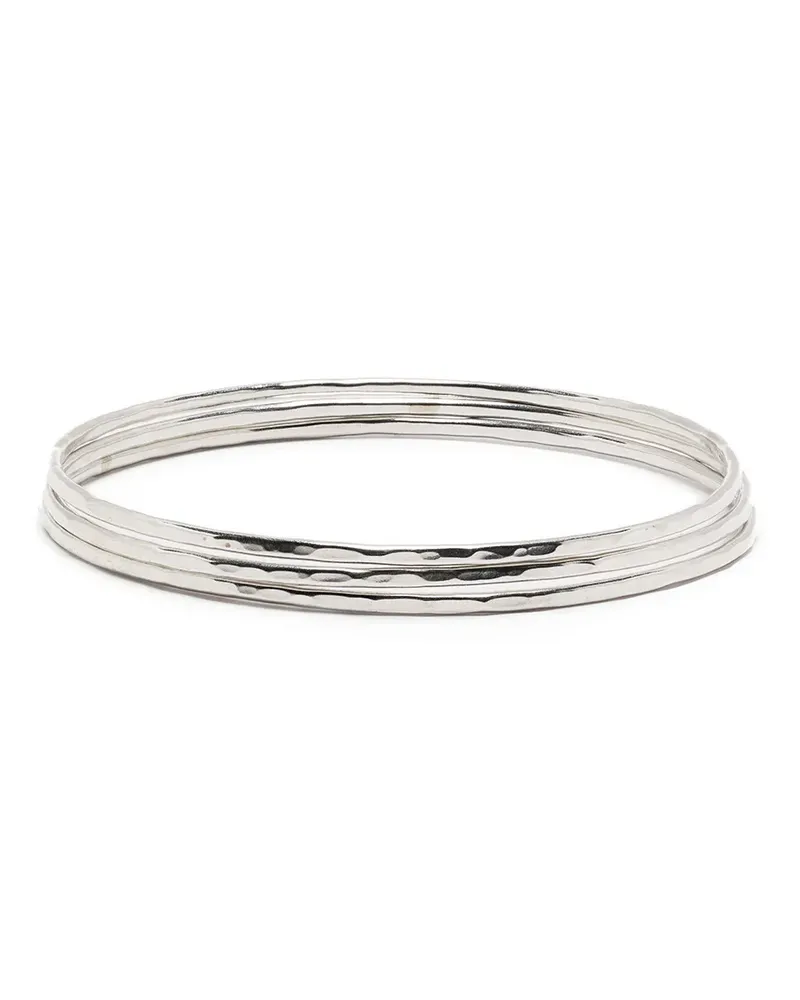 Dower & Hall Nomad Armreif-Set 2mm - Silber Silber