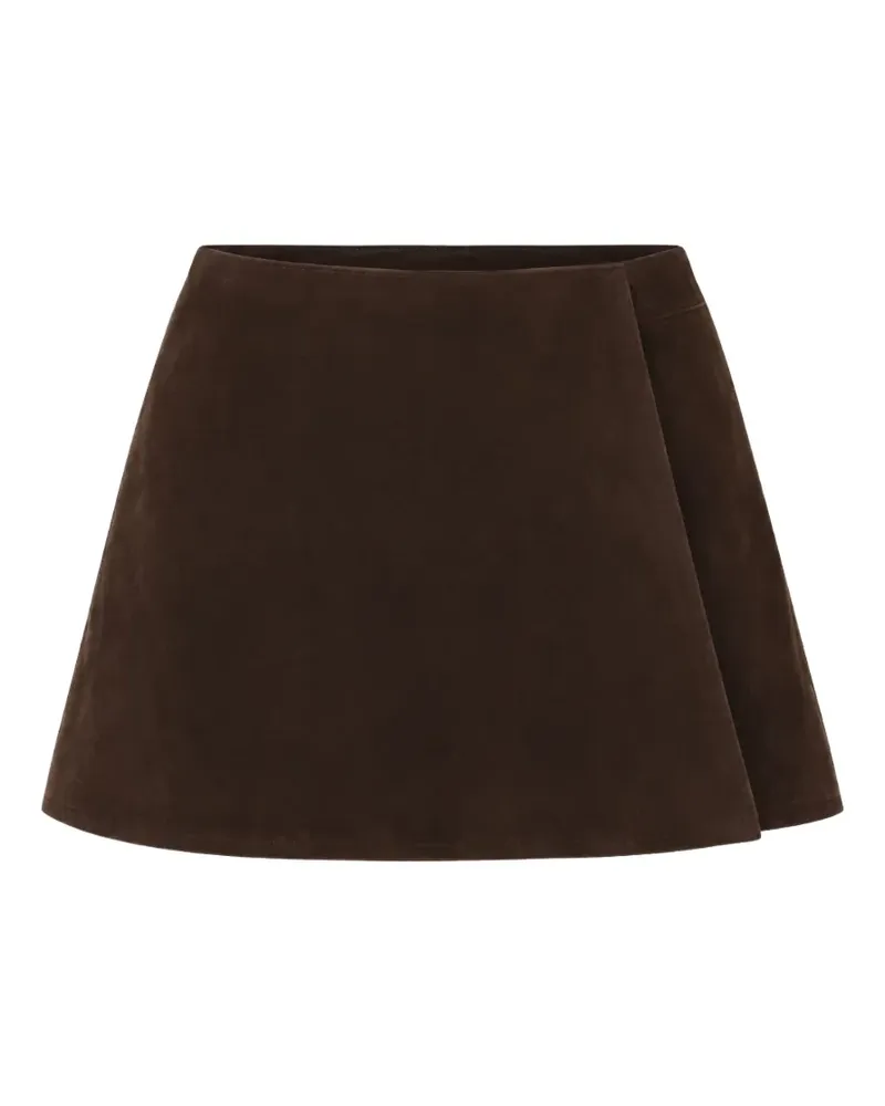 IRO suede wrap mini skirt - Braun Braun