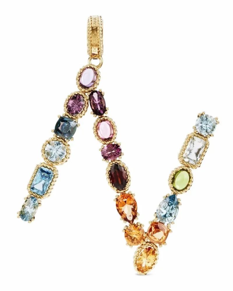 Dolce & Gabbana 18kt Rainbow Alphabet N Gelbgoldanhänger Gold