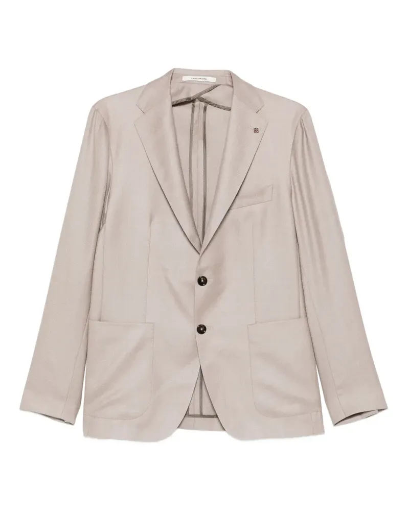 Tagliatore single-breasted patch-pocket blazer - Nude Nude
