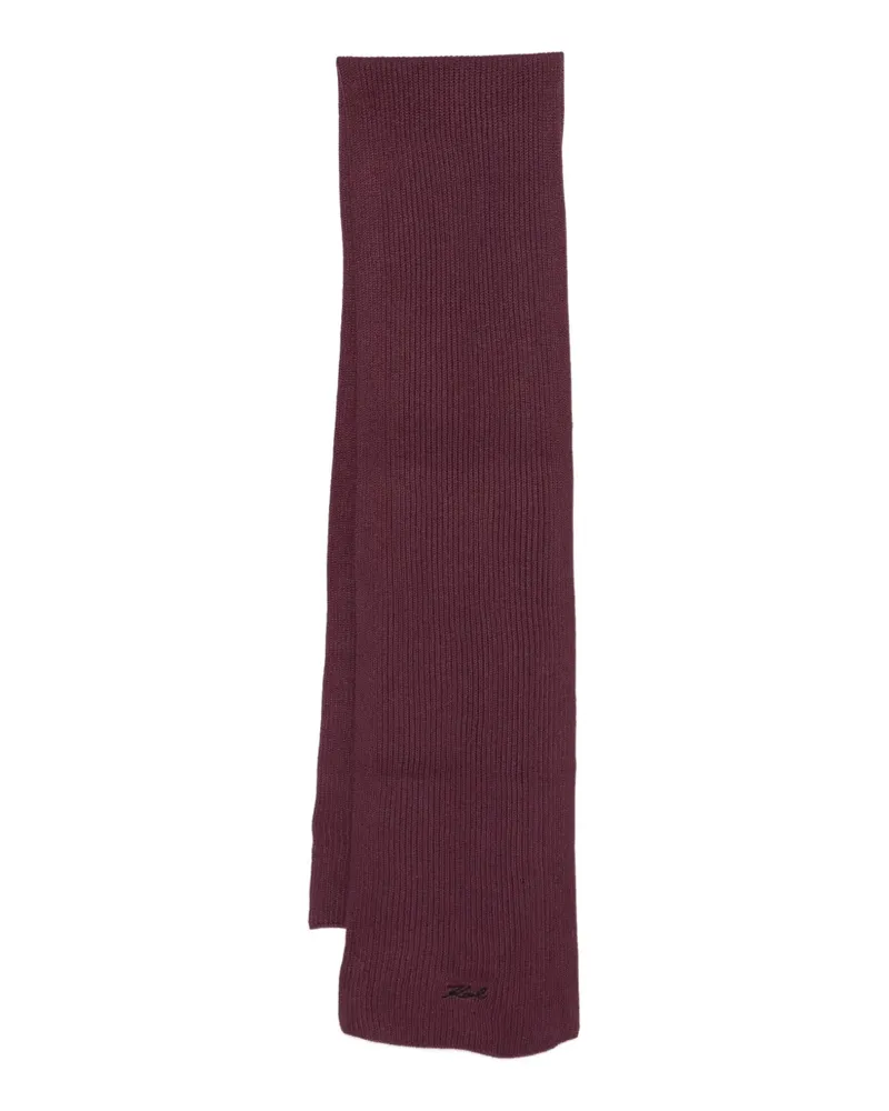 Karl Lagerfeld ribbed-knit scarf - Violett Violett