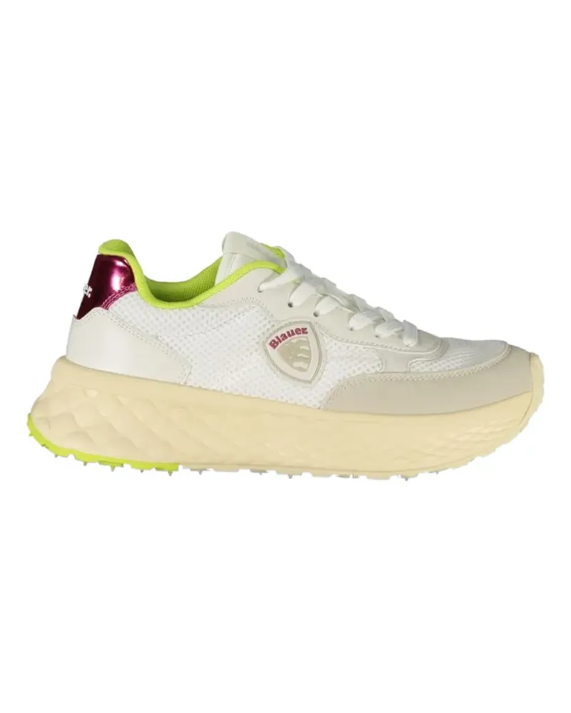 Blauer logo-patch perforated-panel sneakers - Nude Nude