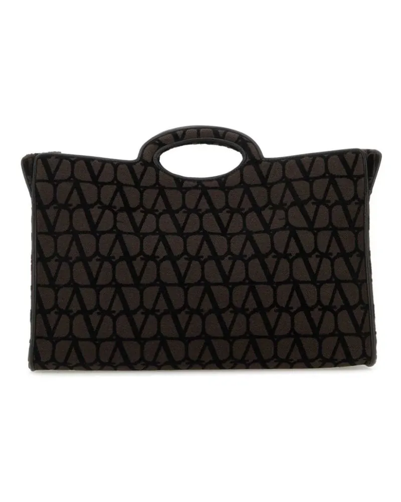 Valentino Garavani Shopper aus Monogramm-Jacquard Braun