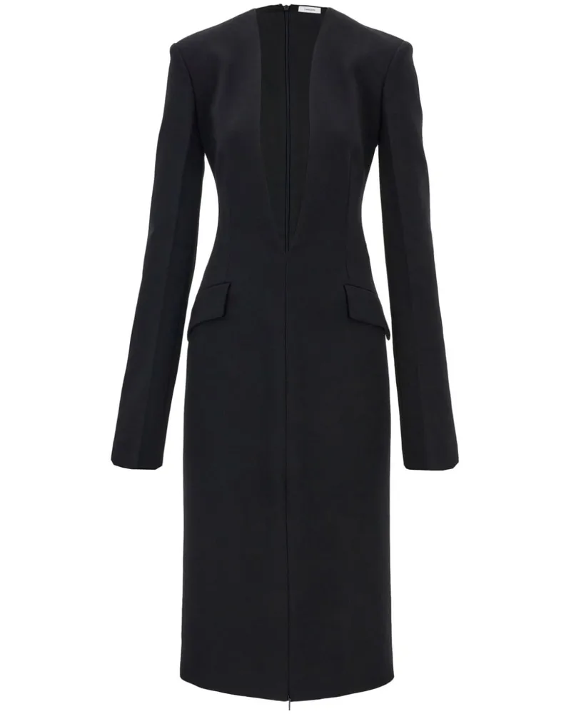 Ferragamo Kleid mit V-Ausschnitt - Schwarz Schwarz