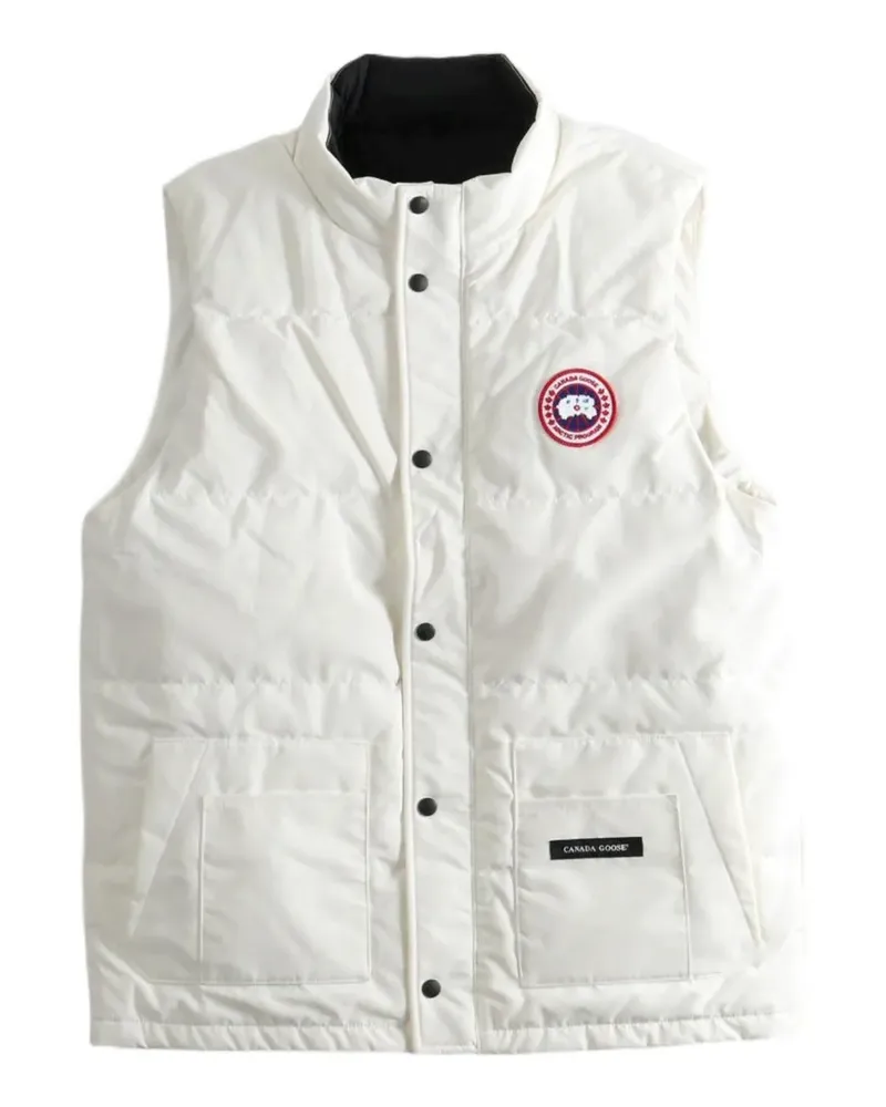 Canada Goose Gesteppte Weste mit Logo-Patch - Weiß Weiß