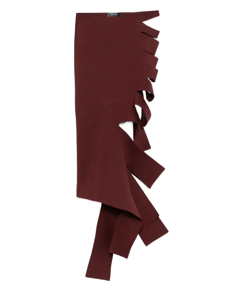 Thierry Mugler Asymmetrischer Rock - Rot Rot