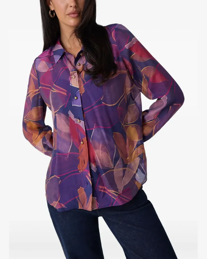 Guess Marciano Hemd mit Print - Violett Violett