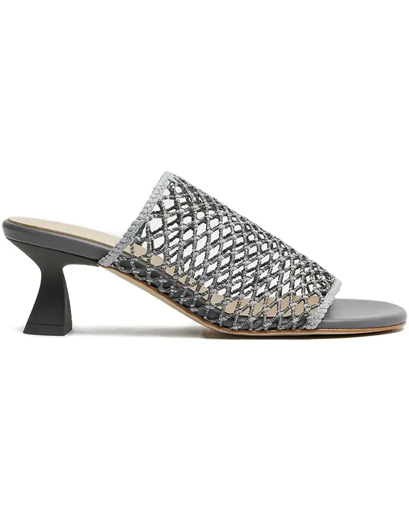 Miista Marilia Sandalen mit Netzeinsatz 60mm - Silber Silber