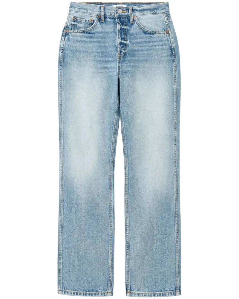 RE/DONE Lockere High-Waist-Jeans - Blau Blau