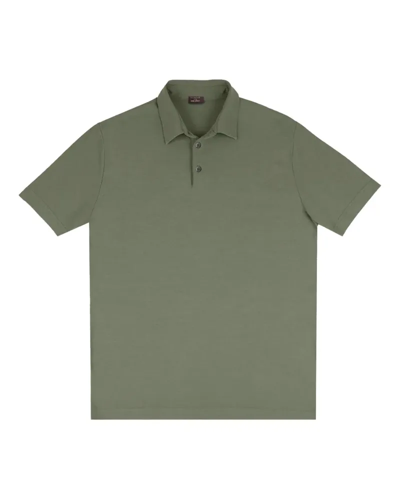Zanone Poloshirt mit Knopfleiste - Grün Grün