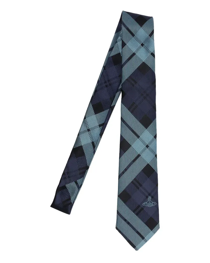 Vivienne Westwood Moonshine Krawatte mit Schottenkaro - Blau Blau