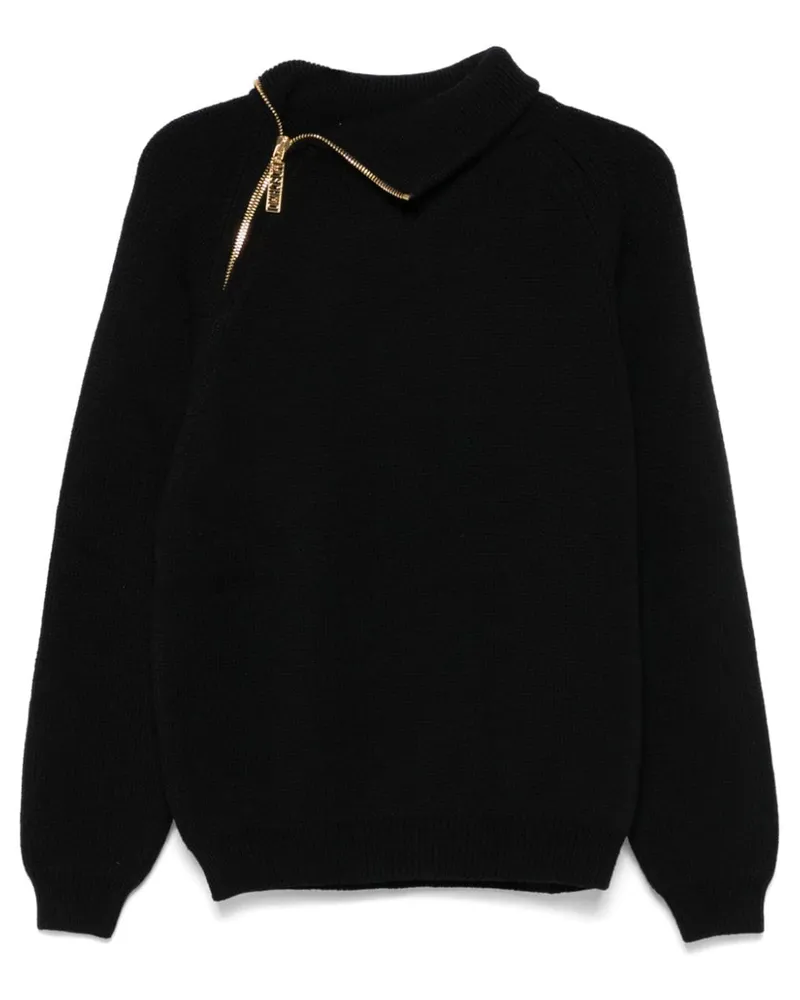 Moschino Pullover mit asymmetrischem Kragen - Schwarz Schwarz