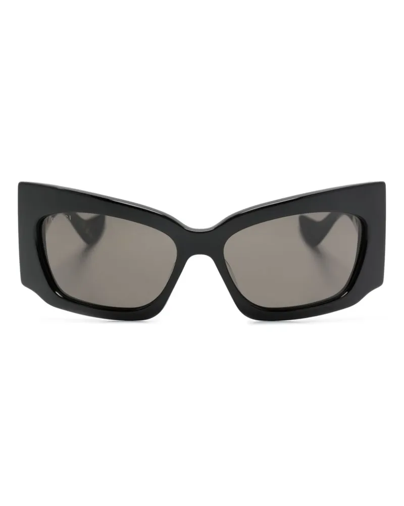 Gucci Sonnenbrille mit geometrischem Gestell - Schwarz Schwarz