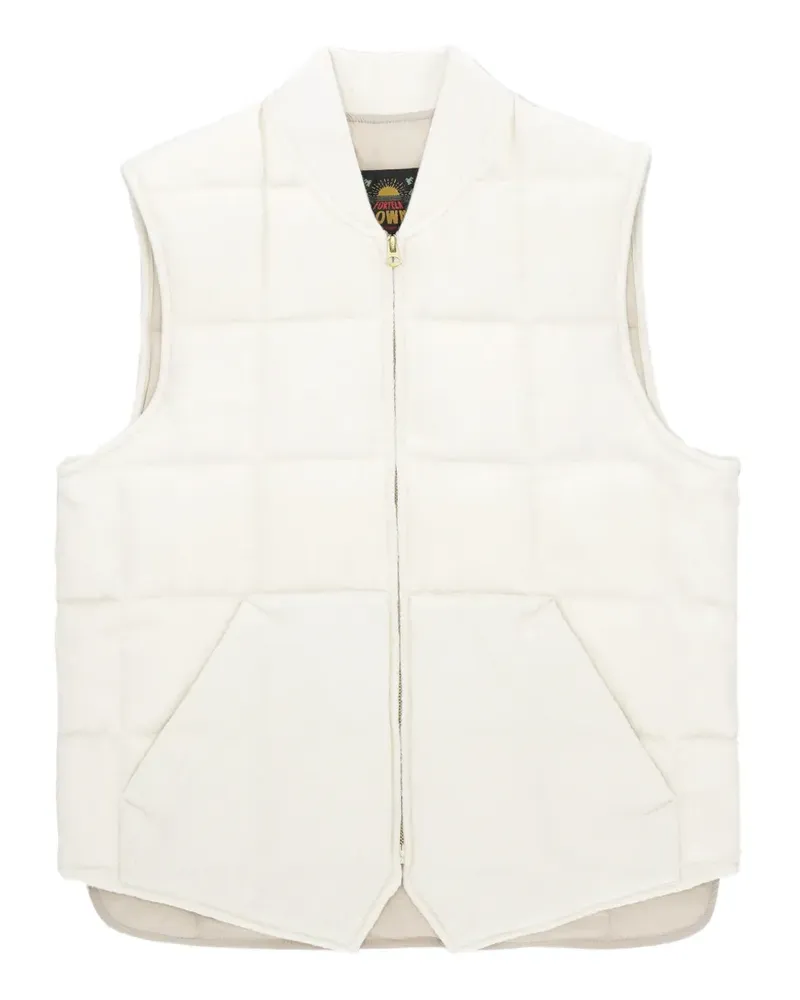 Fortela quilted zip vest - Nude Nude