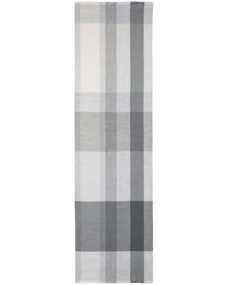 Johnstons of Elgin Karierter Schal - Grau Grau