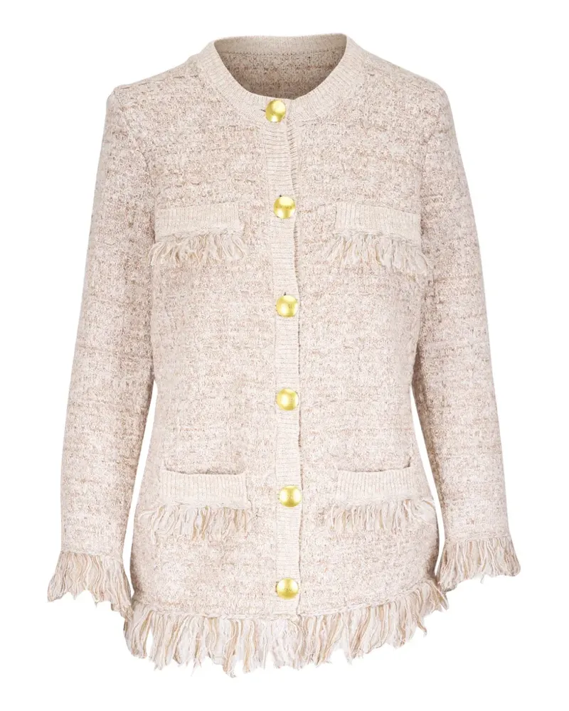 L'Agence Kastoria fringed jacket - Nude Nude