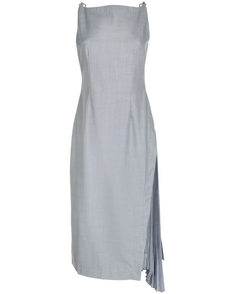 Rokh Midikleid mit Falten - Grau Grau