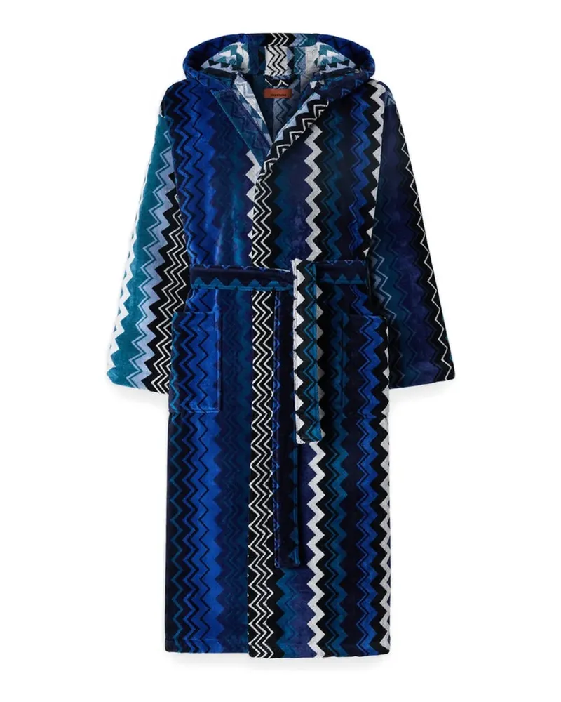 Missoni Home Giacomo Bademantel mit Kapuze - Blau Blau