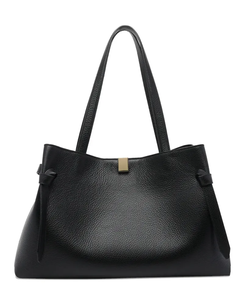 YUZEFI GYOZA leather shoulder bag - Schwarz Schwarz