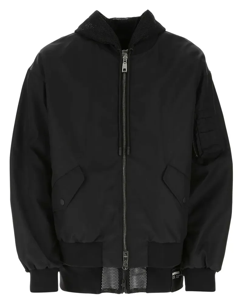Dolce & Gabbana Bomberjacke mit Mesh-Detail - Schwarz Schwarz