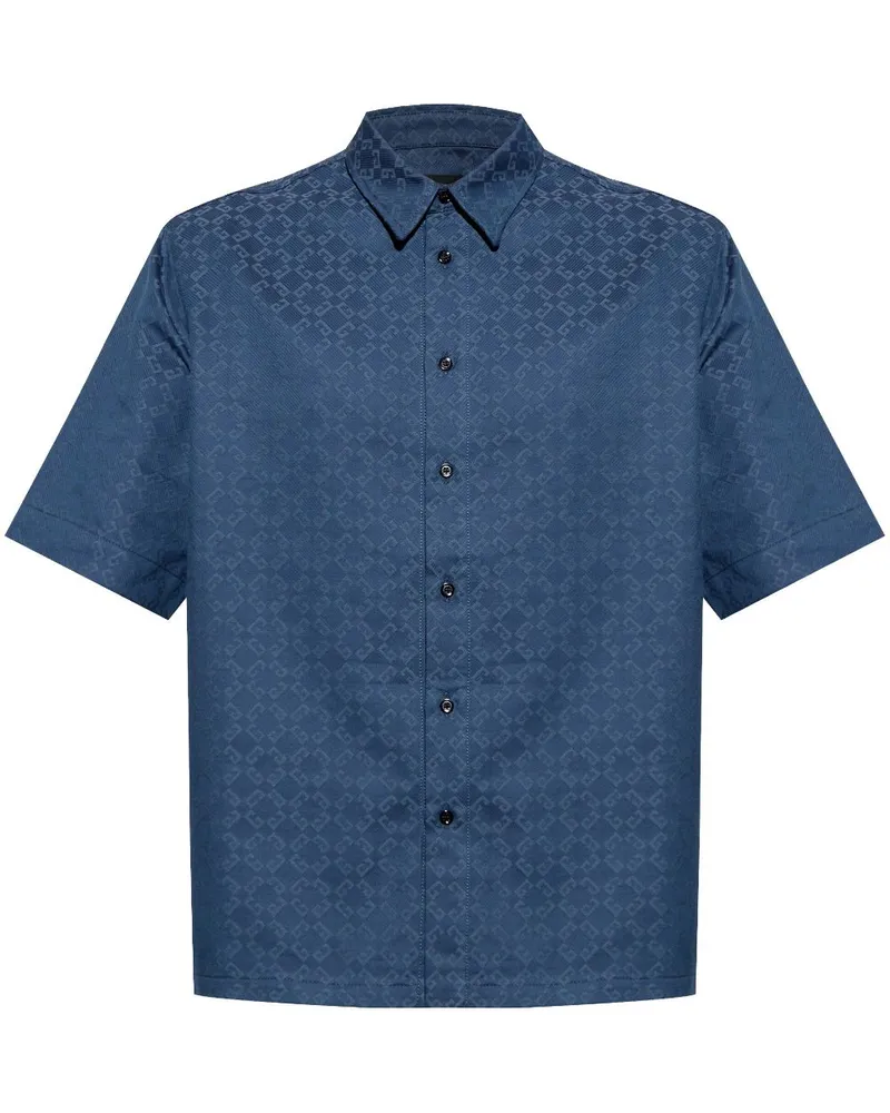 Givenchy Hemd mit Monogrammmuster - Blau Blau