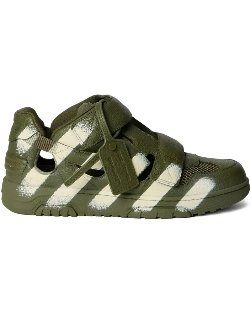 OFF-WHITE Out Of Office striped-print sneakers - Grün Grün