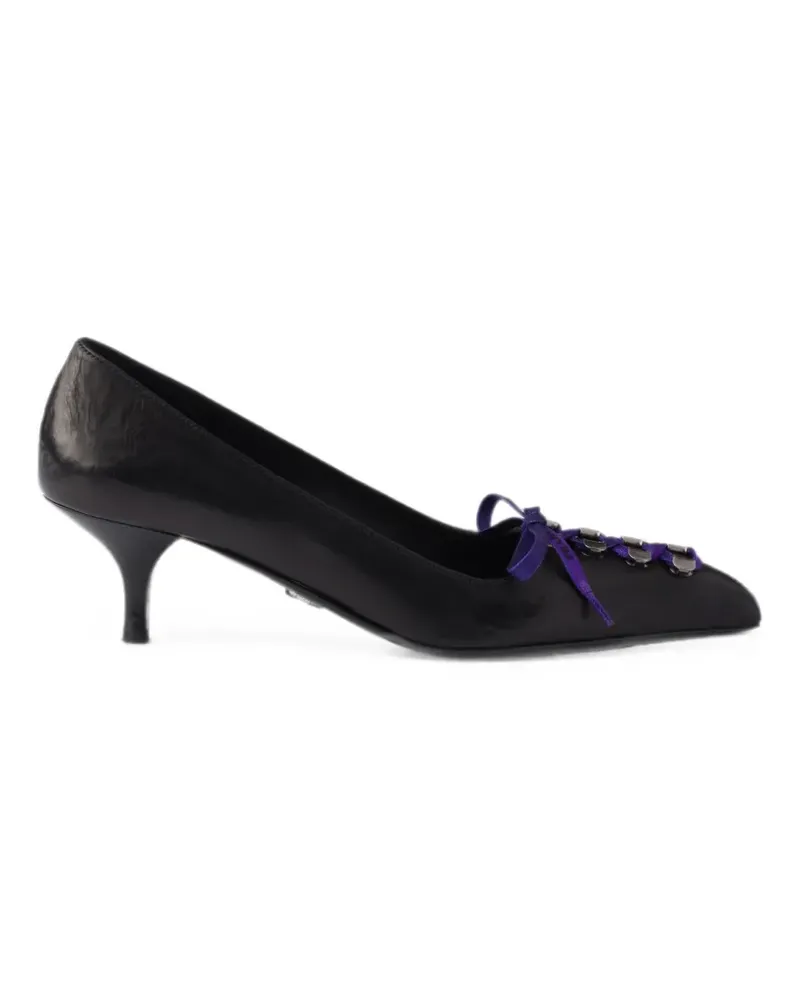 Prada antiqued leather pumps - Schwarz Schwarz