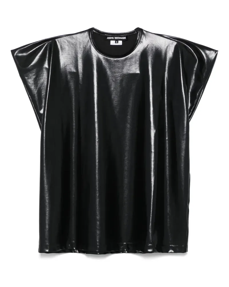 Junya Watanabe Foliertes T-Shirt - Schwarz Schwarz