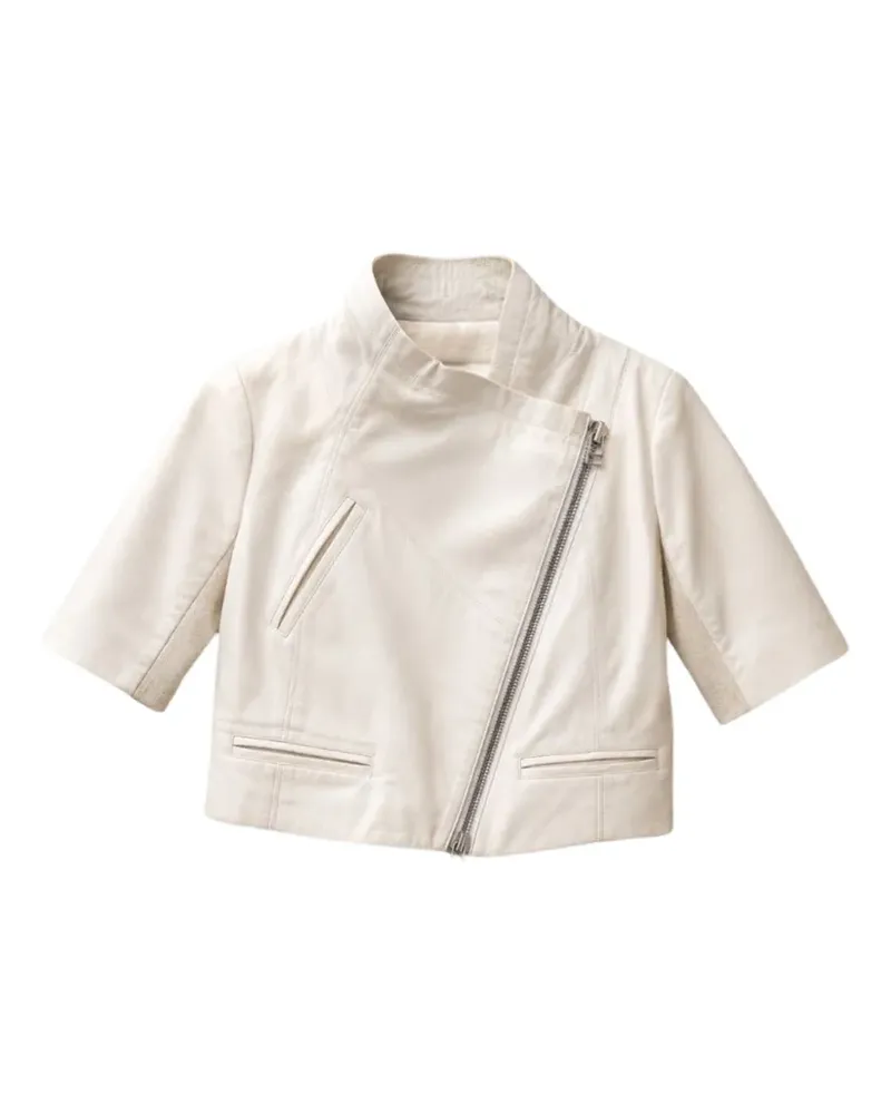 Yigal Azrouel Cropped-Jacke mit kurzen Ärmeln - Weiß Weiß