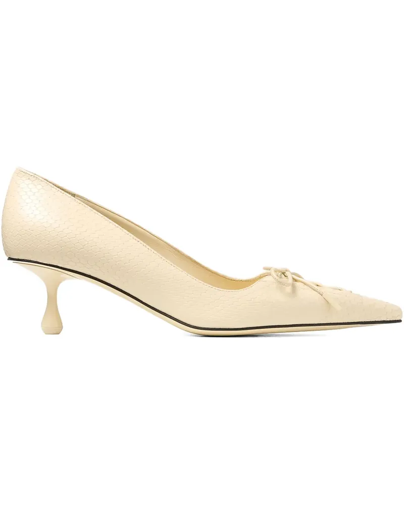 Jimmy Choo Spitze Scarlett Pumps mit Schnürung 50mm - Nude Nude