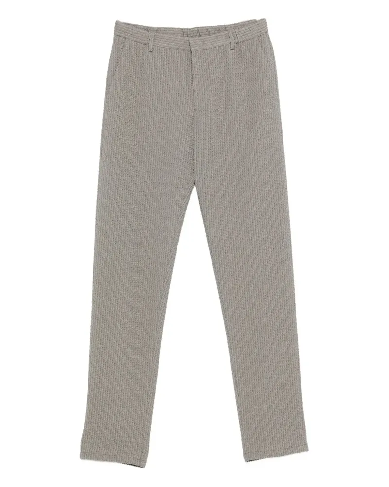 Emporio Armani Fein gerippte Hose - Grau Grau