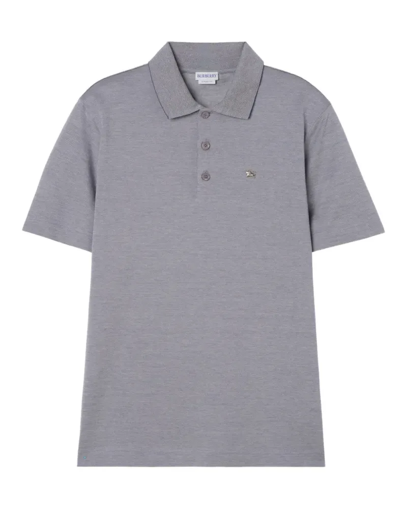Burberry Knight Poloshirt aus Baumwolle - Grau Grau