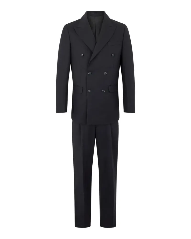 Roberto Cavalli peak-lapels double-breasted suit - Schwarz Schwarz