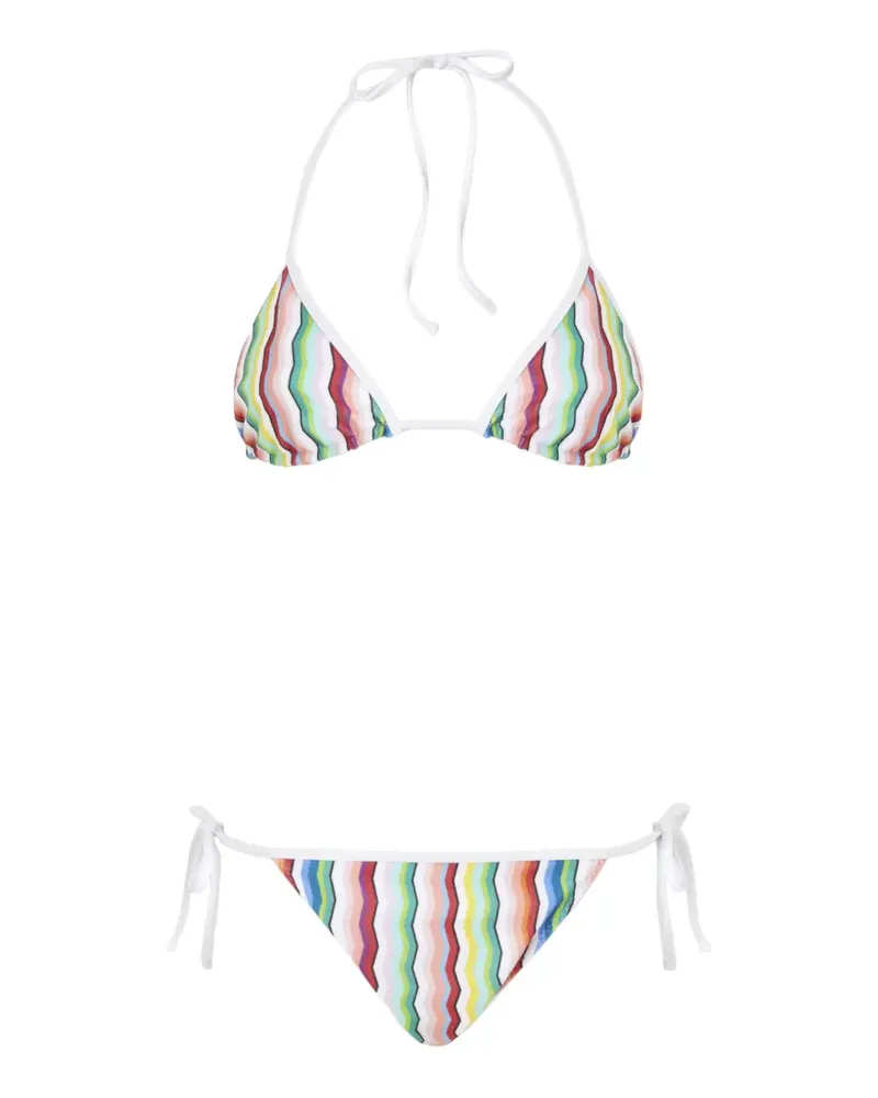 Missoni tie-side striped bikini - Weiß Weiß