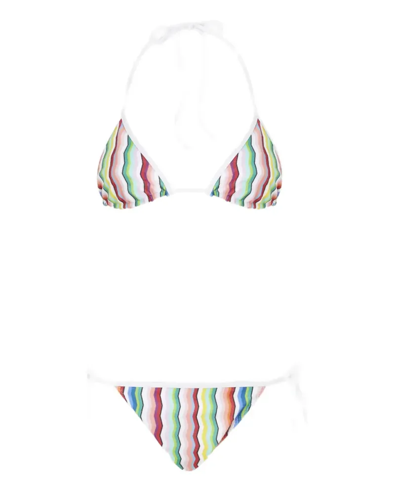 Missoni tie-side striped bikini - Weiß Weiß