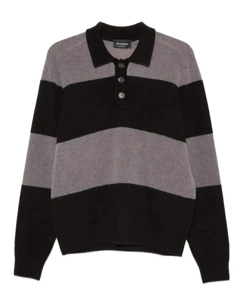Arovescio Gestreiftes Poloshirt - Braun Braun