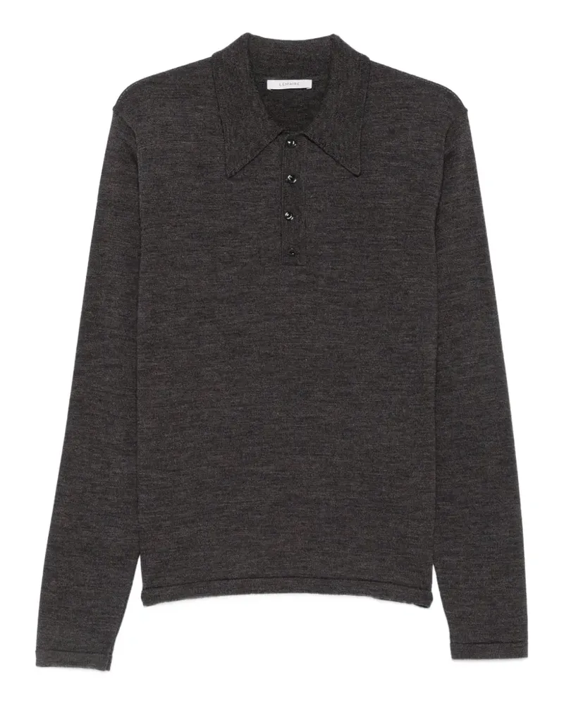Christophe Lemaire long-sleeve wool polo shirt - Grau Grau