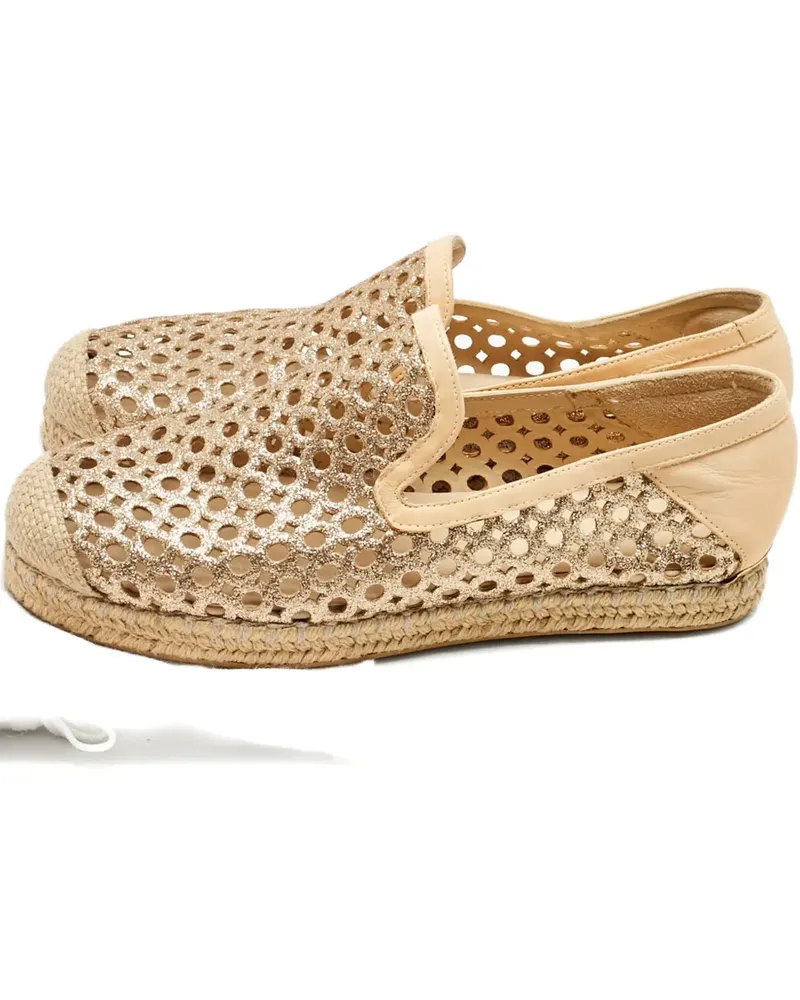 Stuart Weitzman metallic-leather espadrilles - Gold Gold