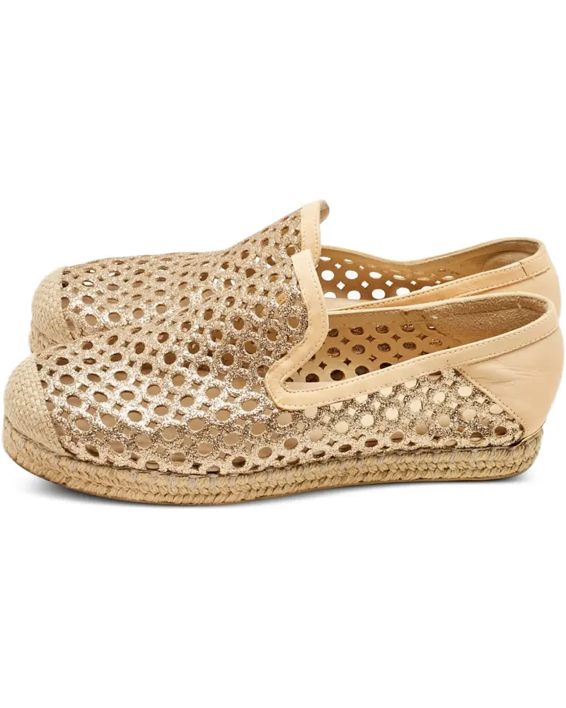 Stuart Weitzman metallic-leather espadrilles - Gold Gold