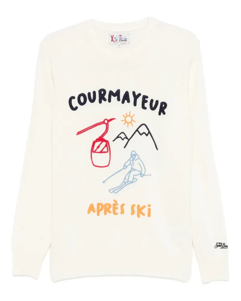 MC2 Saint Barth Heron embroidered sweater - Weiß Weiß