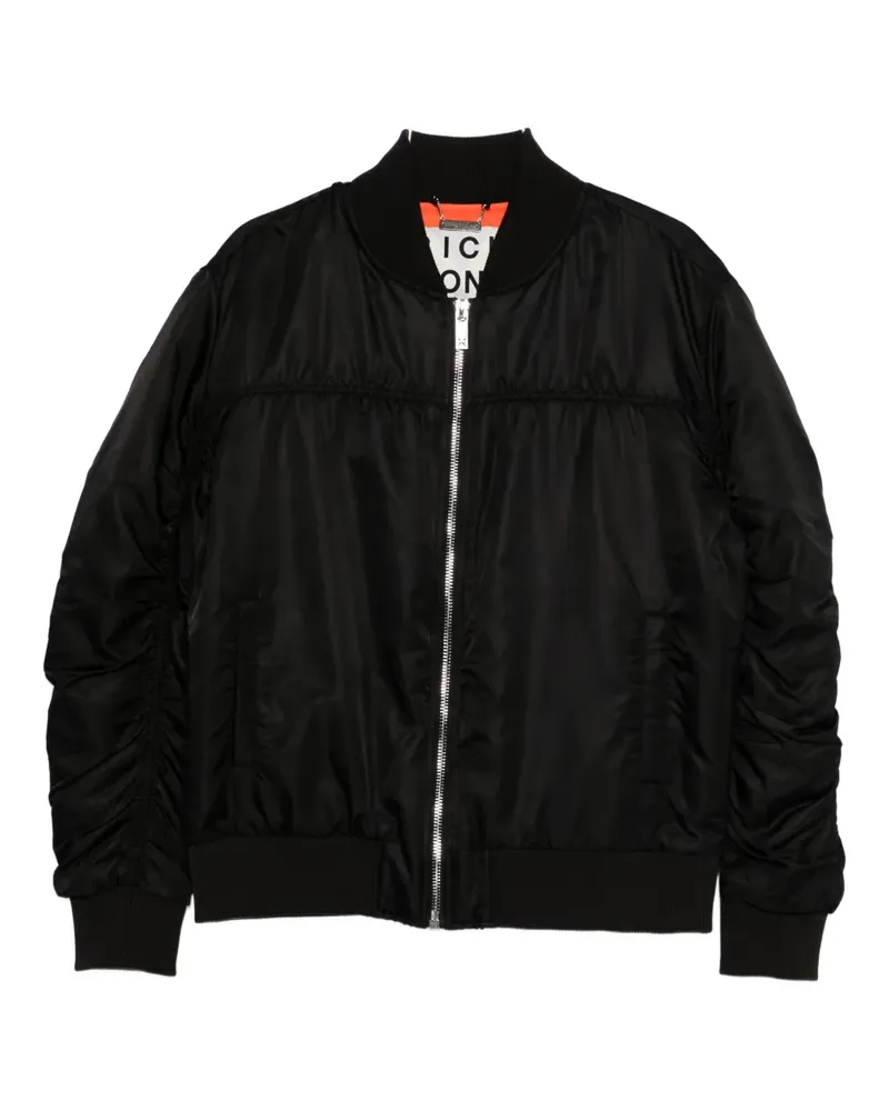 John Richmond Bomberjacke mit Reißverschluss - Schwarz Schwarz